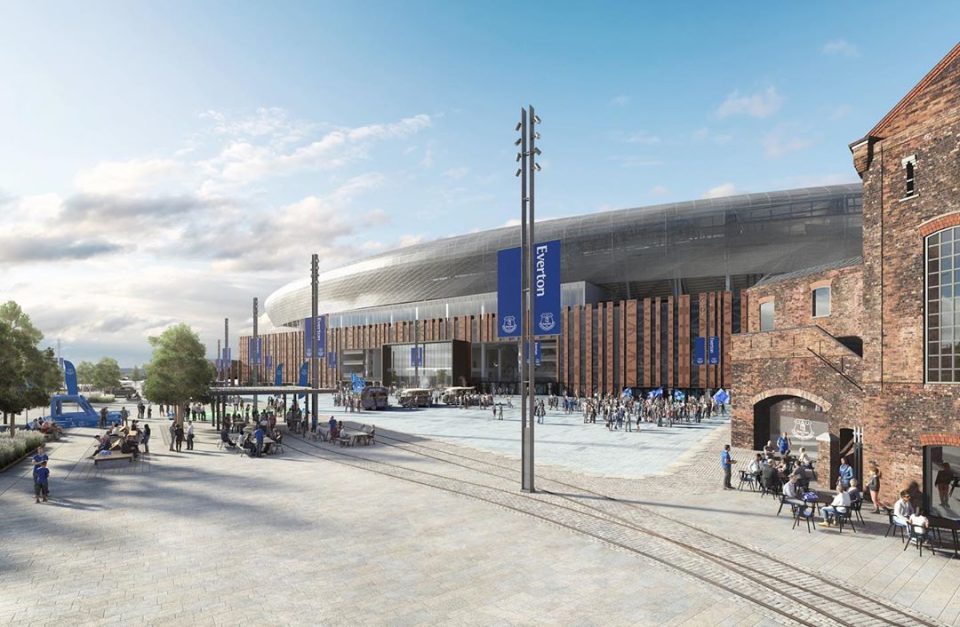Everton announces their departure from Goodison Park and the date of their move to the new Bramley-Moore Dock stadium.