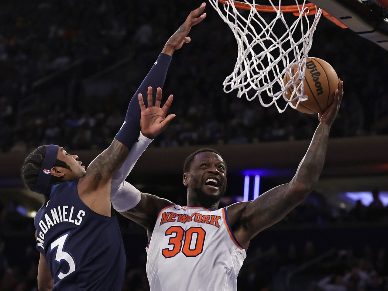 Knicks defeat Timberwolves while Anunoby makes his New York debut.