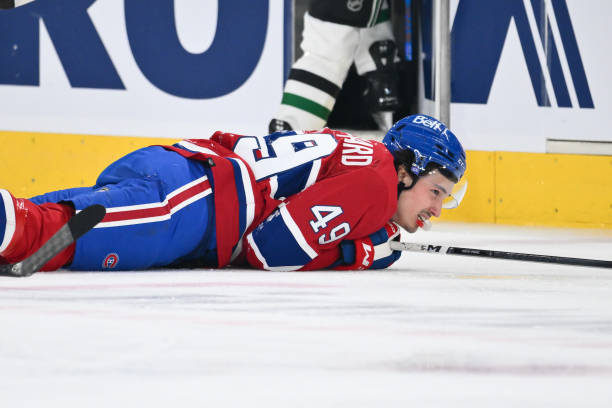 Rafael Harvey-Pinard of the Montreal Canadiens is out for four to six Months due to 