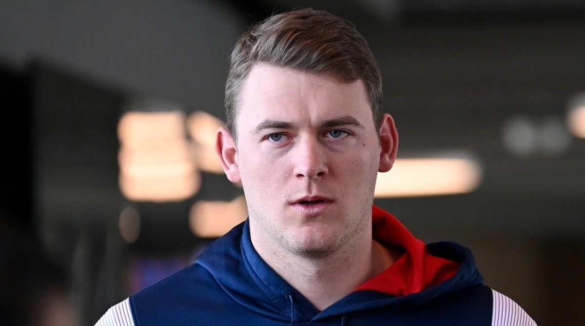 Mac Jones expresses grief  and disapointment to the Patriots following his trade to the Jaguars.