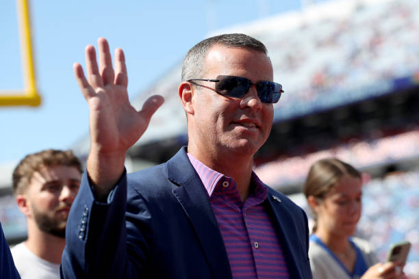 Von Miller hints that Bills GM Brandon Beane may be eyeing a trade-up scenario to secure a wide receiver in the upcoming draft.