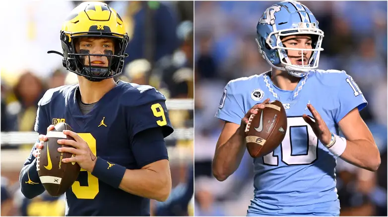 The Vikings are reportedly divided in their interest between North Carolina’s Drake Maye and Michigan’s J.J. McCarthy.