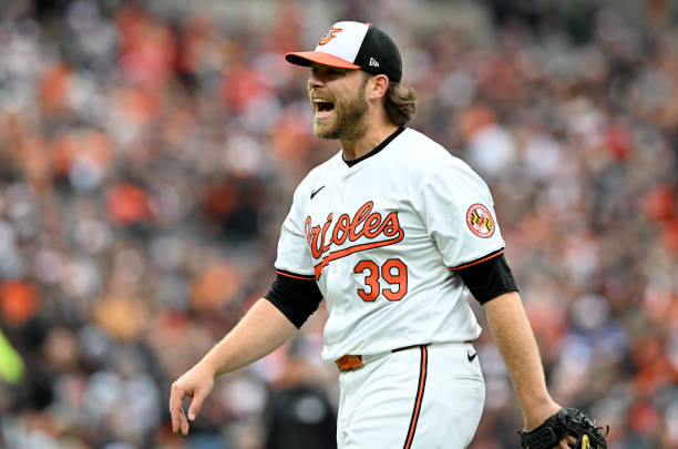 Corbin Burnes #39 of the Baltimore Orioles