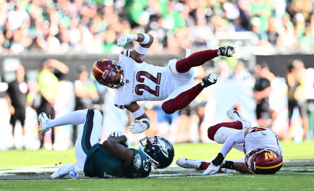 Darrick Forrest #22 of the Washington Commanders