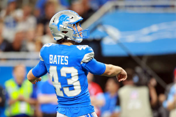 Detroit Lions kicker Jake Bates (43)