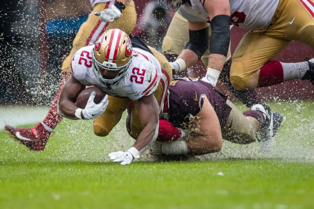 Matt Breida #22 of the San Francisco 49ers