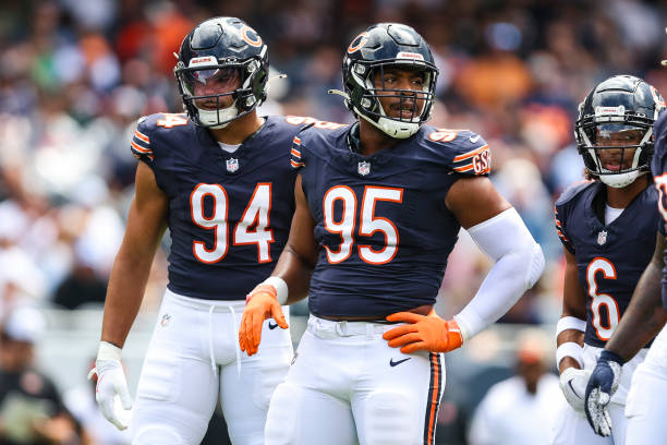 DeMarcus Walker #95 of the Chicago Bears