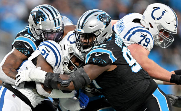 Derrick Brown #95 of the Carolina Panthers