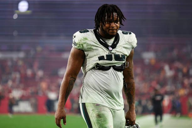 Jalen Carter #98 of the Philadelphia Eagles