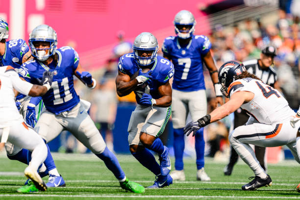 Kenneth Walker III #9 of the Seattle Seahawks