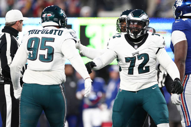 Marlon Tuipulotu #95 of the Philadelphia Eagles