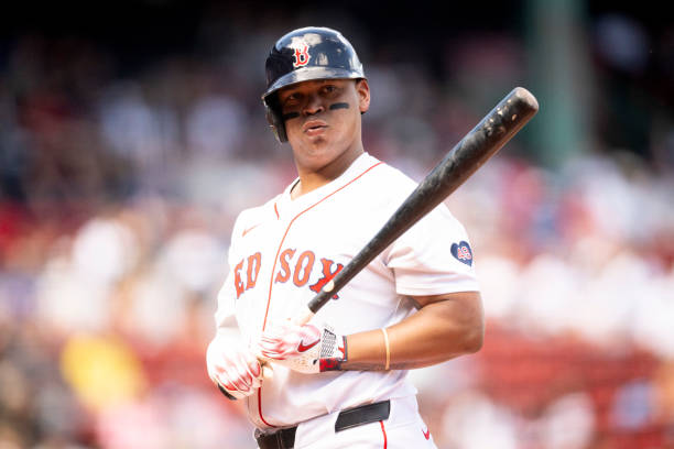 Rafael Devers #11 of the Boston Red Sox