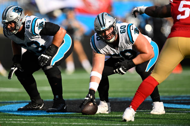 Austin Corbett #63 of the Carolina Panthers