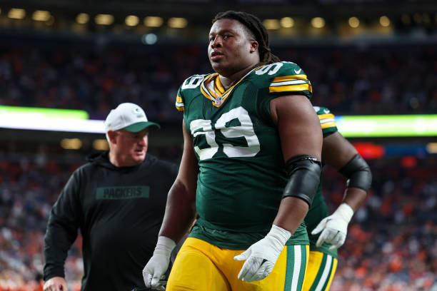 Jonathan Ford #99 of the Green Bay Packers