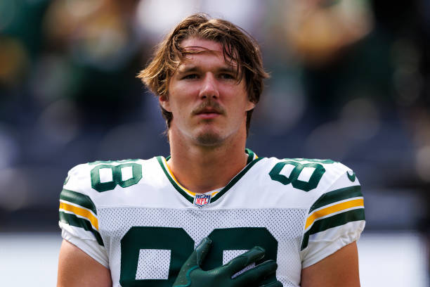 Luke Musgrave #88 of the Green Bay Packers