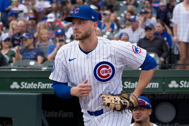 Michael Busch #29 of the Chicago Cubs