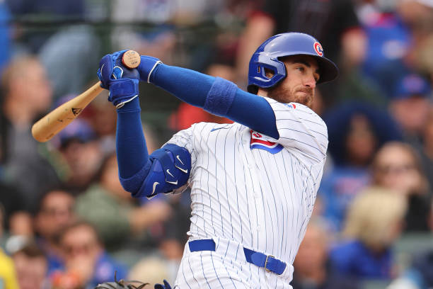 Cody Bellinger #24 of the Chicago Cubs