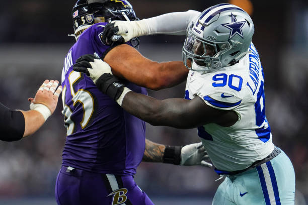 DeMarcus Lawrence #90 of the Dallas Cowboys