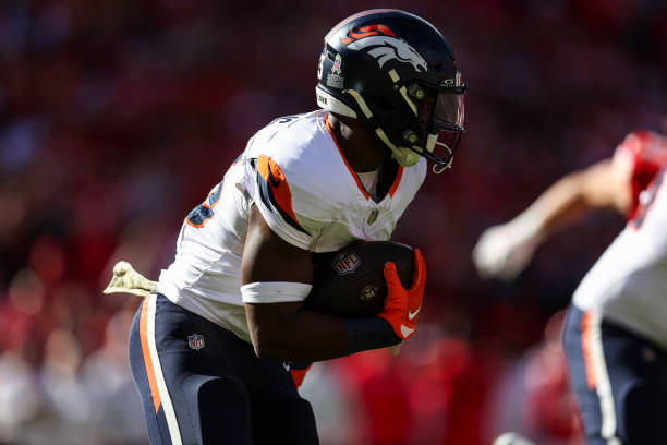 Javonte Williams #33 of the Denver Broncos