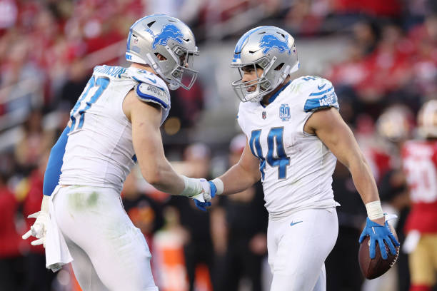 Detroit Lions linebacker Malcolm Rodriguez (44)