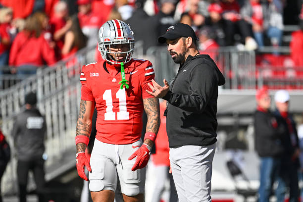 Head coach Ryan Day of the Ohio State Buckeyes