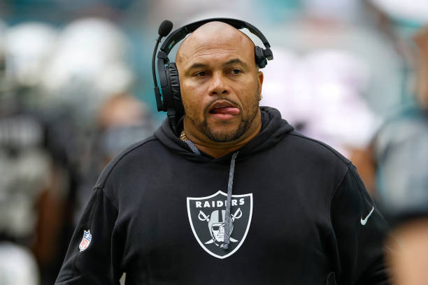 Head coach Antonio Pierce of the Las Vegas Raiders