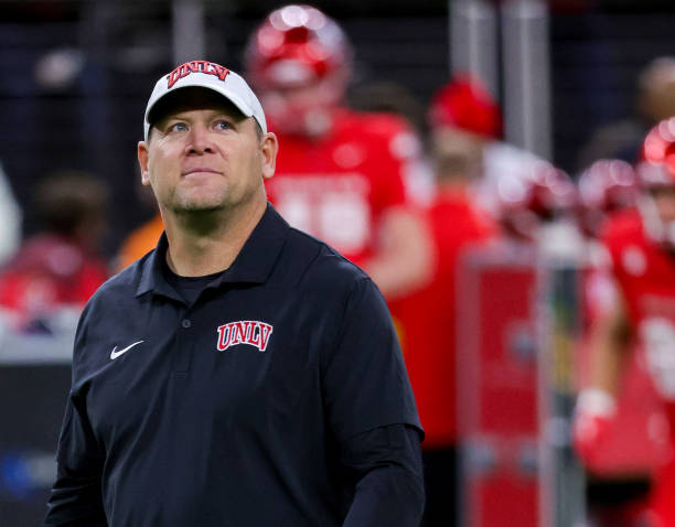 Head coach Barry Odom of the UNLV Rebels