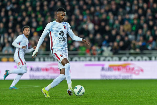 Christ MELIK MAKOSSO of Sochaux during the Ligue 2 BKT match between Paris FC and Sochaux at Stade Charlety