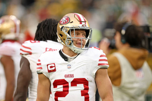 Christian McCaffrey #23 of the San Francisco 49ers