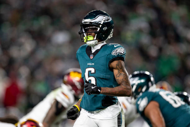 DeVonta Smith #6 of the Philadelphia Eagles