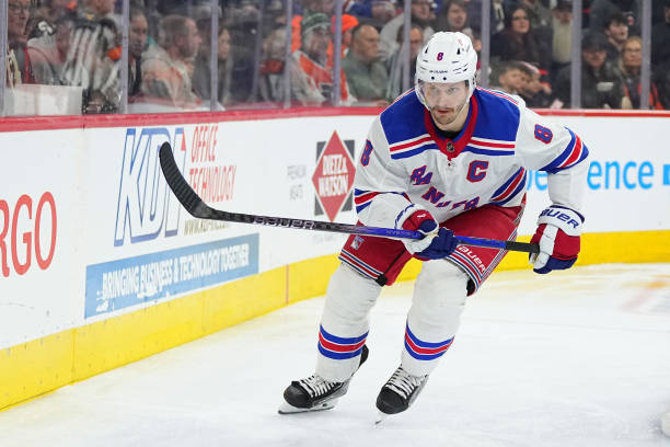 Jacob Trouba #8 of the New York Rangers