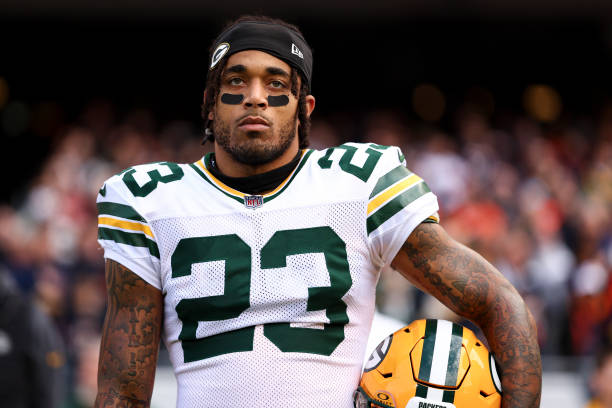 Jaire Alexander #23 of the Green Bay Packers