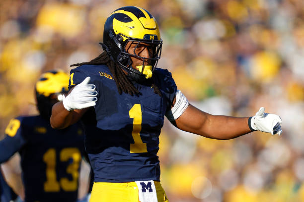 Jaishawn Barham #1 of the Michigan Wolverines