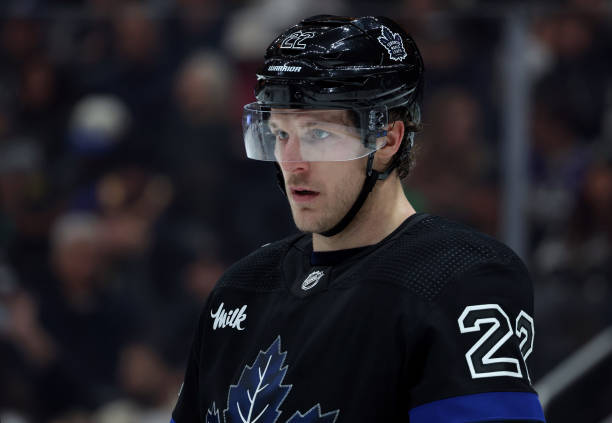 Jake McCabe #22 of the Toronto Maple Leafs
