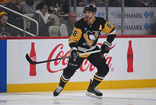 Kris Letang #58 of the Pittsburgh Penguins