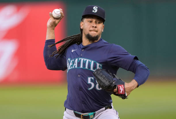 Luis Castillo #58 of the Seattle Mariners