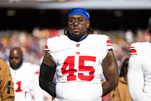 Boogie Basham #45 of the New York Giants
