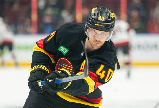 Elias Pettersson #40 of the Vancouver Canucks