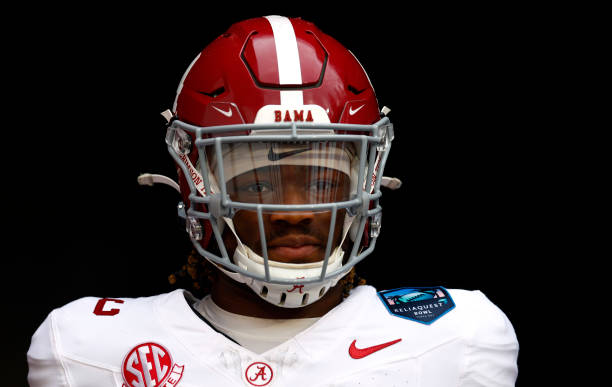 Jalen Milroe #4 of the Alabama Crimson Tide