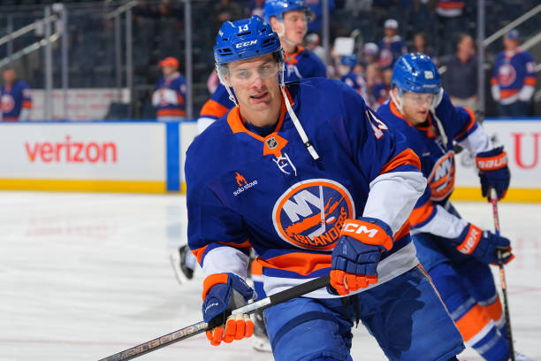 Mathew Barzal #13 of the New York Islanders