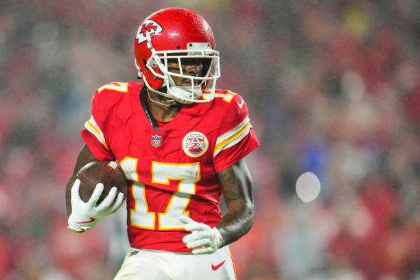Mecole Hardman #17 of the Kansas City Chiefs