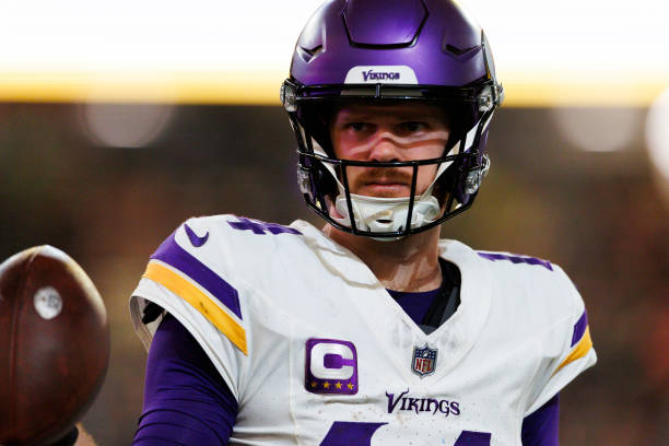 Quarterback Sam Darnold #14 of the Minnesota Vikings