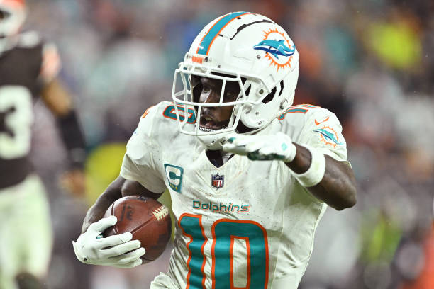Tyreek Hill #10 of the Miami Dolphins