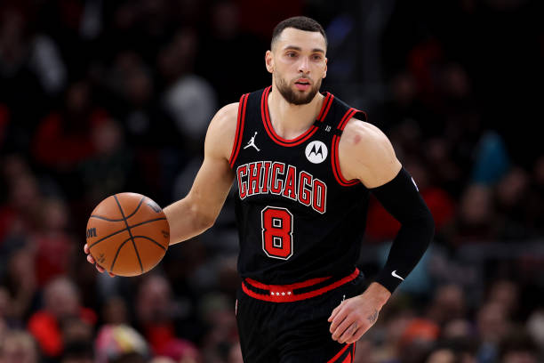 Zach LaVine #8 of the Chicago Bulls