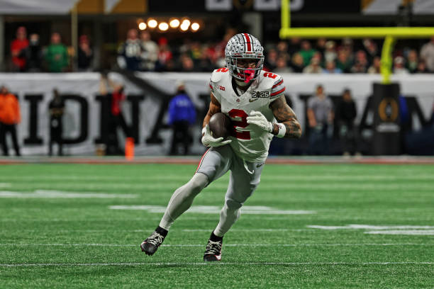 Emeka Egbuka #2 of the Ohio State Buckeyes