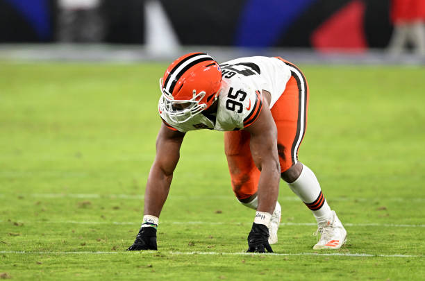 Myles Garrett #95 of the Cleveland Browns