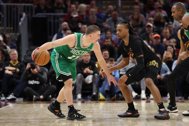 Payton Pritchard #11 of the Boston Celtics