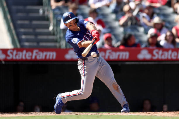 Wyatt Langford #36 of the Texas Rangers