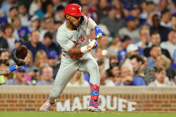 Johan Rojas #18 of the Philadelphia Phillies