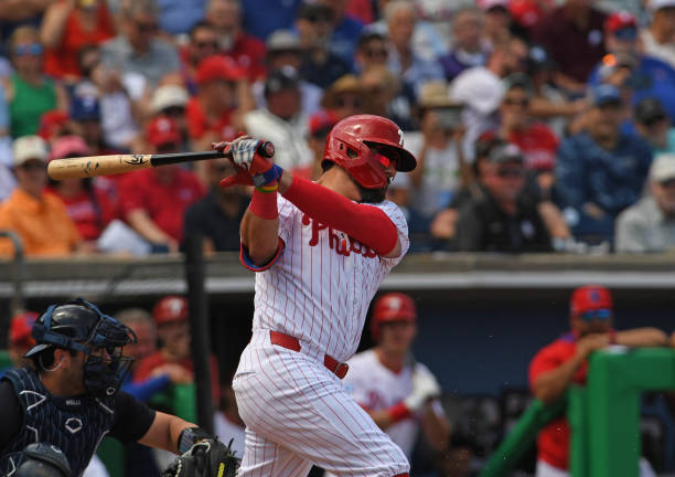 Kyle Schwarber #12 of the Philadelphia Phillies